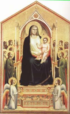 GIOTTO di Bondone Enthroned Madonna with Saints (mk08) Sweden oil painting art